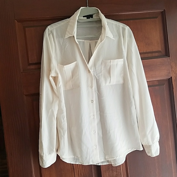 mine Tops - Blouse.  Cream.